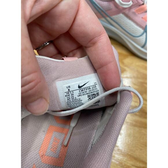 Nike Air Zoom Pegasus 38 Sneaker Women 8 White Pink Running Shoes CW7358-103 S25 - Picture 10 of 12